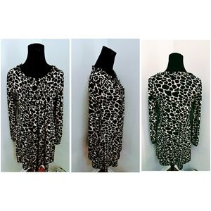 Enfocus studio animal print long sleeve dress 10